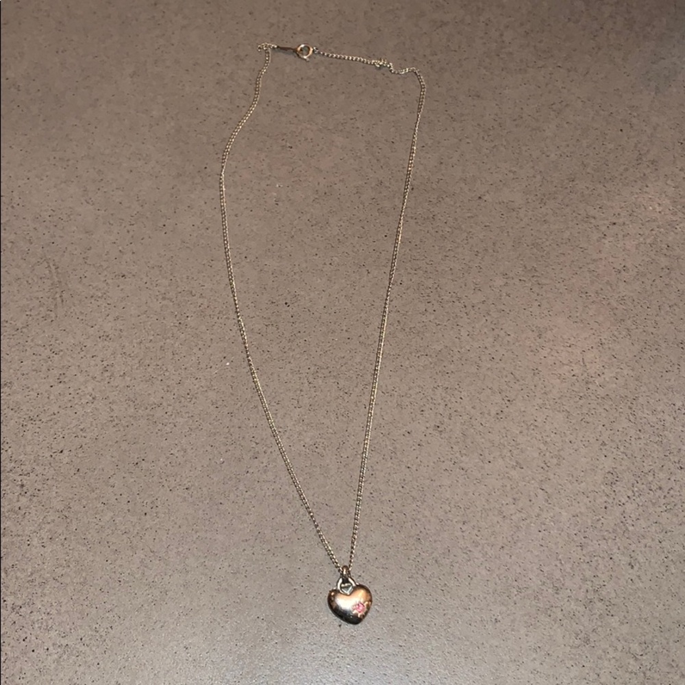 REAL 14 Karat white gold pendant with charm